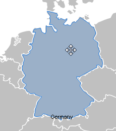 Germany selected on the map