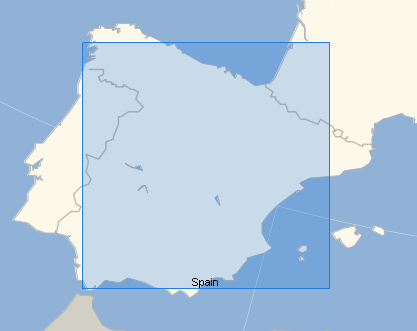 Spain location is marked on the map